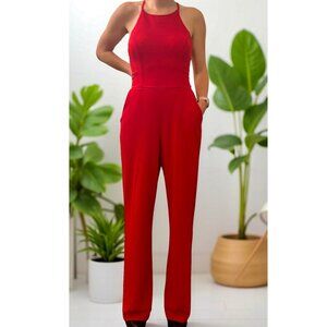 NWT Speechless Lace Back Jumpsuit, Red, Size Medium